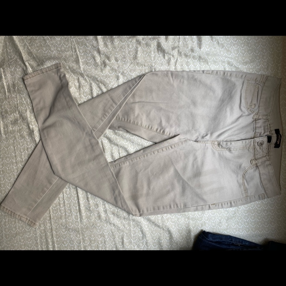 Beige/Khaki Skinny Jeans Stretch